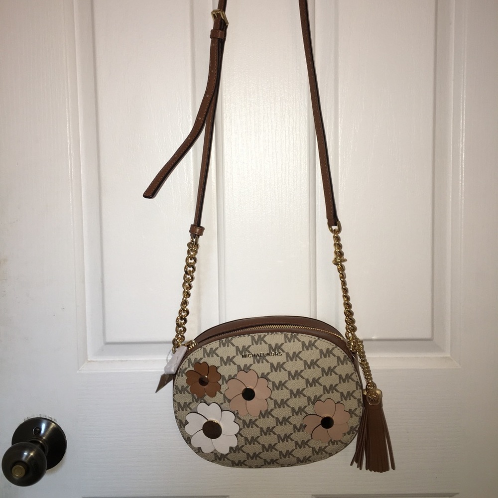 Micheal Kor’s Floral Appliqu Ginny Purse